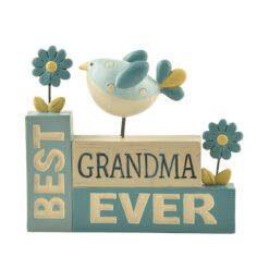 171-11063 'BEST GRANDMA EVER' STACKED BLOCKS W/BIRD (M4)