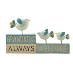 171-11064 'GRANDKIDS WELCOME' STACKED BLOCKS W/BIRDS (M2)
