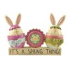 171-11070 'SPRING THING' BUNNIES ON BLOCKS W/EGGS (M2)