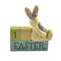 171-11093 'I LOVE EASTER' BLOCKS W/RABBIT/EGGS (M4)