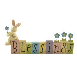 171-11098 BLESSINGS BLOCKS W/RABBIT/FLOWERS (M2)