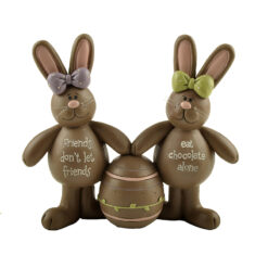 171-11103 'FRIENDS' CHOCOLATE RABBITS W/HEART (M2)