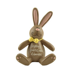 171-11105 'ANYTHING IS GOOD' CHOCOLATE RABBIT W/TIE (M4)