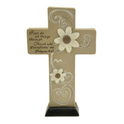171-11114 'DO ALL THINGS' CROSS ON BASE