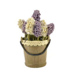 171-11134 LILAC FLOWER POT W/LACE (M4)