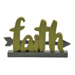 171-11138 "FAITH" w/arrow on brown base