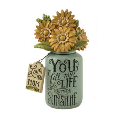 171-11175 'FILL MY LIFE' JAR  W/FLOWERS/MOM TAG (M2) *DSC*