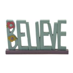 171-11185 BELIEVE ON BASE  W/FLOWERS (M4)