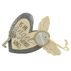 1711-11635 'GRANDMA'  HEART W/KEY/WINGS (M4)