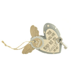 1711-11637 "SO LOVED" heart w/ key & wing