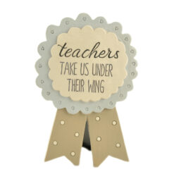 1711-11676 'TEACHER'  PLAQUE W/WINGS/EASEL