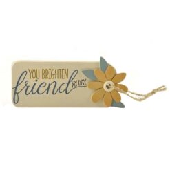 173-11255 'FRIEND' TAG W/FLOWER (M4)