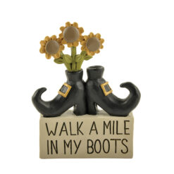 176-11331 'WALK A MILE' BLOCK W/WITCH BOOTS