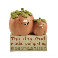 176-11339 'GOD MADE' PLAQUE W/PUMPKINS