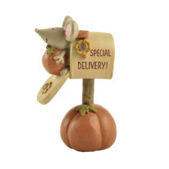176-11341 MAILBOX ON PUMPKIN W/MOUSE