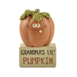 176-11346 'GRANDMA'S LIL PUMPKIN' PLAQUE W/PUMPKIN