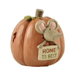 176-11351 'HOME IS BEST' PUMPKIN W/MOUSE