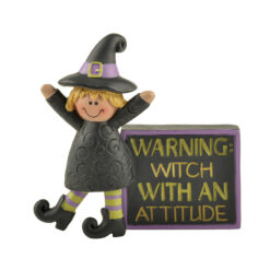 176-11356 ''WITCH WITH ATTITUDE' PLAQUE W/WITCH (M4)