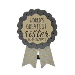 1766-11494 'GREATEST  SISTER' RIBBON W/EASEL (M4)