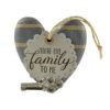 1766-11501 'FAMILY'  HEART W/KEY/EASEL (M4)