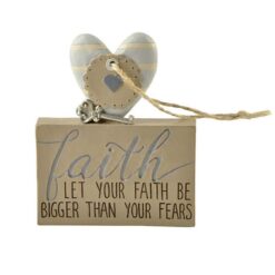 1766-11503 'LET YOUR FAITH' BLOCK W/HEART/KEY (M4)