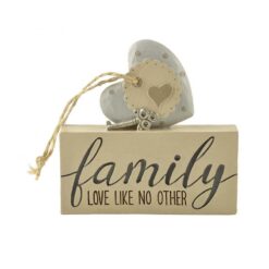 1766-11504 'FAMILY'  BLOCK W/HEART/KEY (M4)