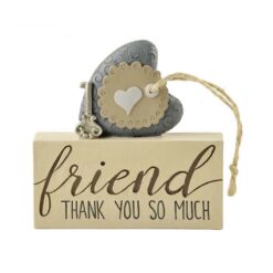 1766-11505 'FRIEND'  BLOCK W/HEART/KEY (M4)