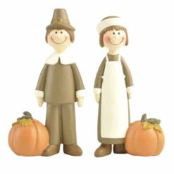 177-11271*S/2 PILGRIM BOY/GIRL W/PUMPKINS