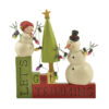 178-11314 "LET'S GET TRIMMING" block w/ tree & snowmen