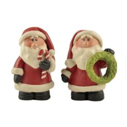 178-11317 S/2 santa w/ candycane & wreath