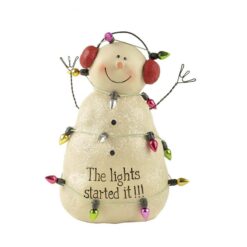 178-11324 "The lights started it!!" snowman w/ light