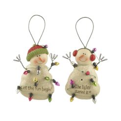 178-51971 S/2 ORN-snowman w/ light