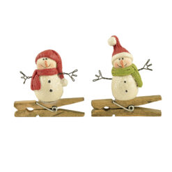 178-51972 S/2 CLIP-snowman w/ scarf