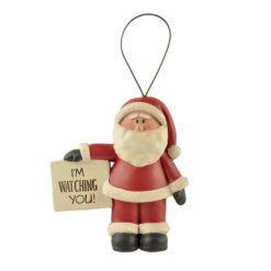 178-51974 ORN-santa w/ "I'M WATCHING YOU!" plaue
