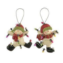178-51975 XXORN-S/2 DANCING SNOWMEN WRAPPED IN LIGHTS (M2) *DSC*