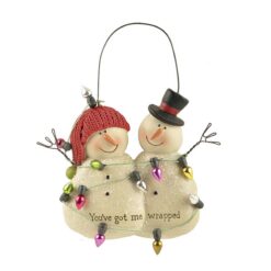 178-51977 ORN-"YOU'VE GOT ME WRAPPED" 2 snowmen