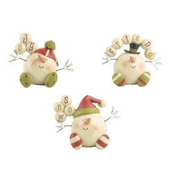 188-11874 S/3 SNOWBALL MEN WITH WORDS 