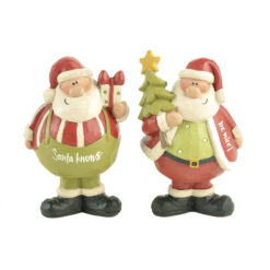 188-11876 S/2 SANTAS W/PRESENT/TREE 