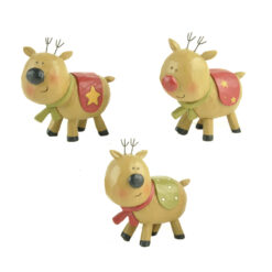 188-11877 S/3 REINDEERS W/SCARVES 