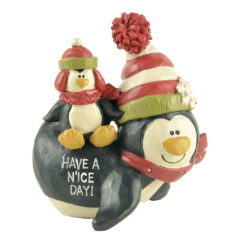188-11882 "N'ICE DAY" SLEDDING PENGUIN W/CHILD