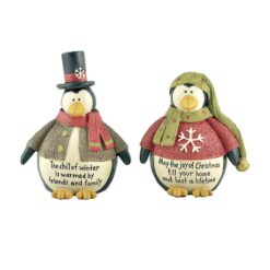 188-11902 S/2 CHILL OF WINTER/JOY OF CHRISTMAS PENGUINS  