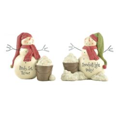 188-11903 S/2 SNOWMEN WITH SNOWBALLS