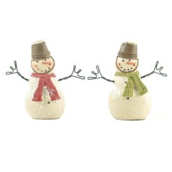 188-11906 S/2 SNOWMEN WITH BUCKET HATS  