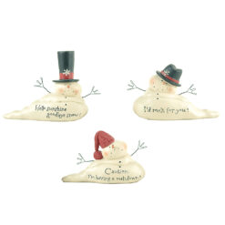 188-11907 S/3 MELTING SNOWMEN WITH HATS