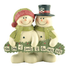 188-11911 SNOWMEN COUPLE WITH FAMILY GARLAND  