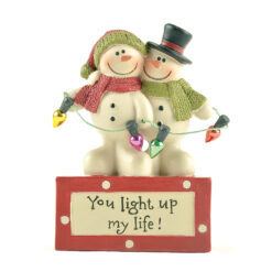 188-11928 LIGHT UP MY LIFE SNOWMAN COUPLE WITH LIGHTS  