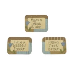 141-87976 S/3 REJOICE/ALLELUIA/BLESSED PLAQUES