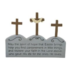 141-87981 'SPIRIT OF HOPE"PLAQUE W/THREE CROSSES
