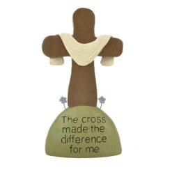 141-87982 THE CROSS' ON BASE W/CROSS/FLOWERS