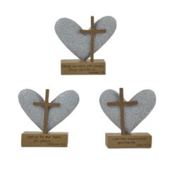 141-87984 S/3 BIBLE VERSUS ON BASE W/CROSS/HEART